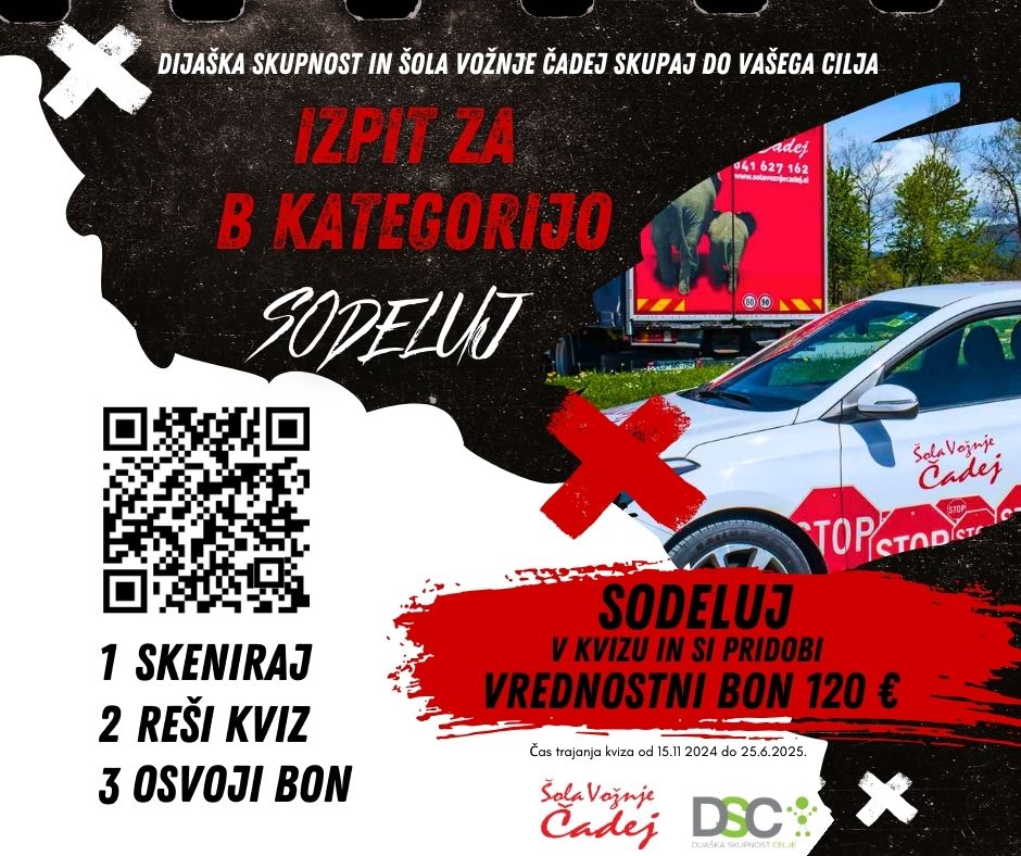 Kviz 120€ Šola vožnje Čadej